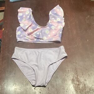 Source Unknown Lavender and Pink Kids Bikini